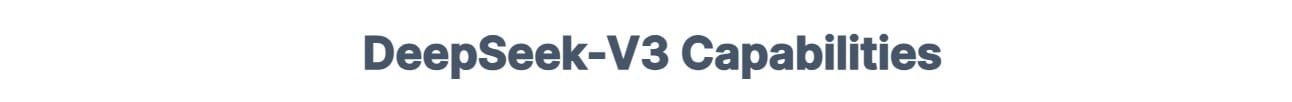 DeepSeek AI V3 DeepSeek AI V3