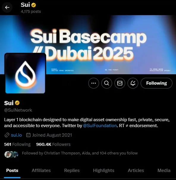 SUI Network on X SUI Network on X.com