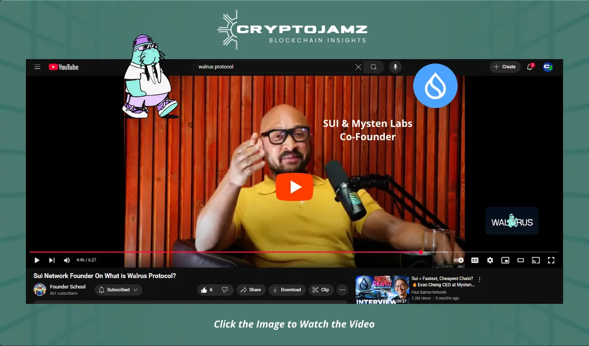 Walrus Protocol - SUI Co-Founder YouTube Video Walrus Protocol - SUI Co-Founder YouTube Video