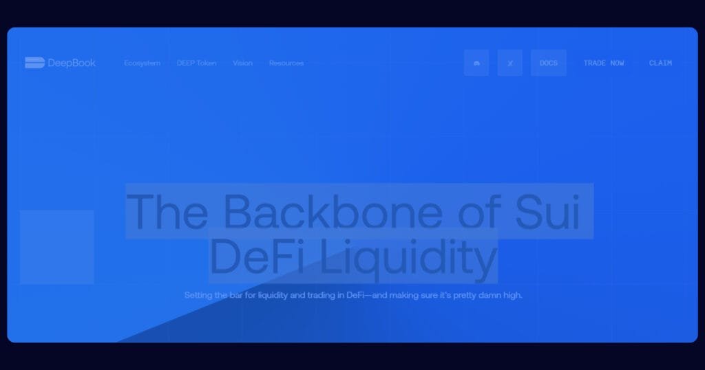 DeepBook $DEEP https://DeepBook.Tech on the Sui Network