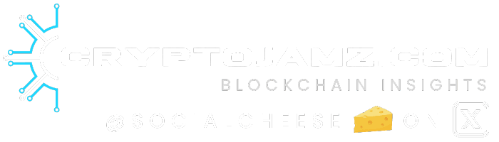 CRYPTOJAMZ LOGO - LBG + SOCIALCHEESE WHITE 700x300 CryptoJamz.com + @SocialCheese on X.com Logo