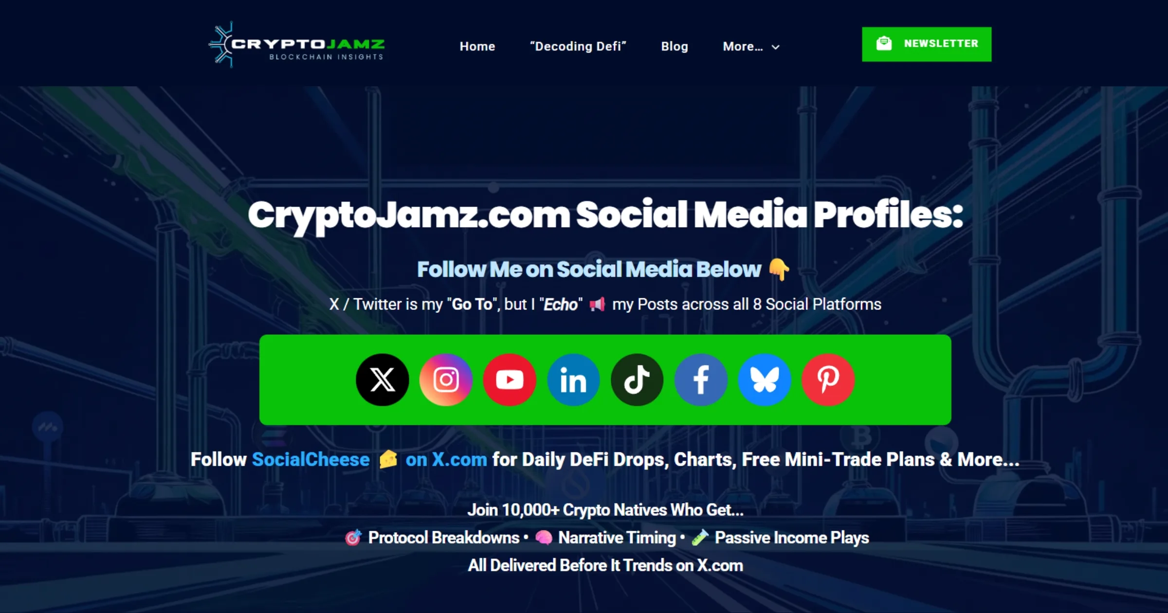 CryptoJamz.com Social Media Profiles Page 7-2025 CryptoJamz.com Social Media - Follow Page Featured Image