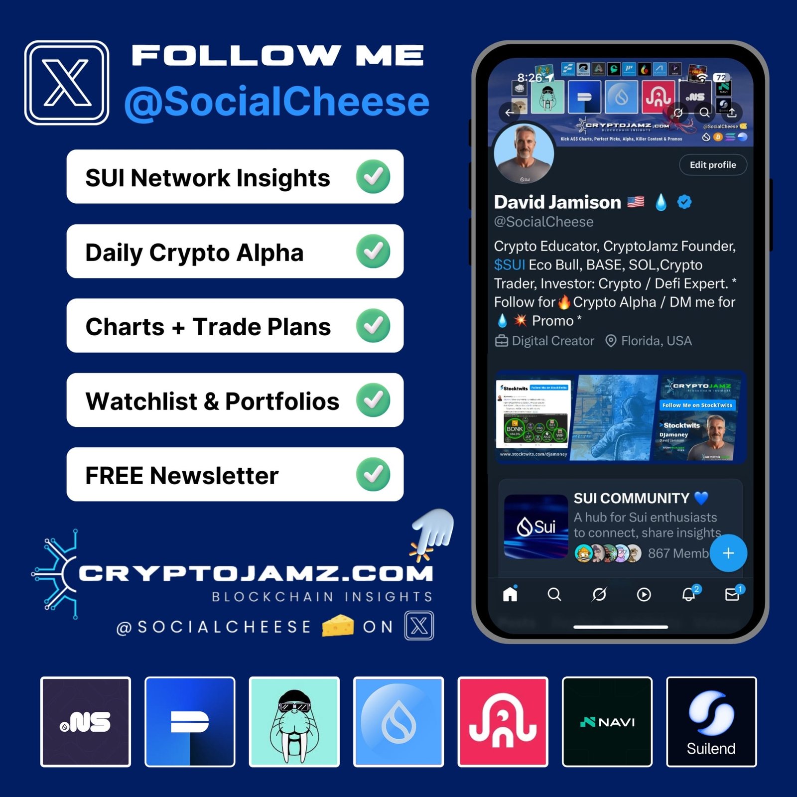 David Jamison, CryptoJamz, SocialCheese