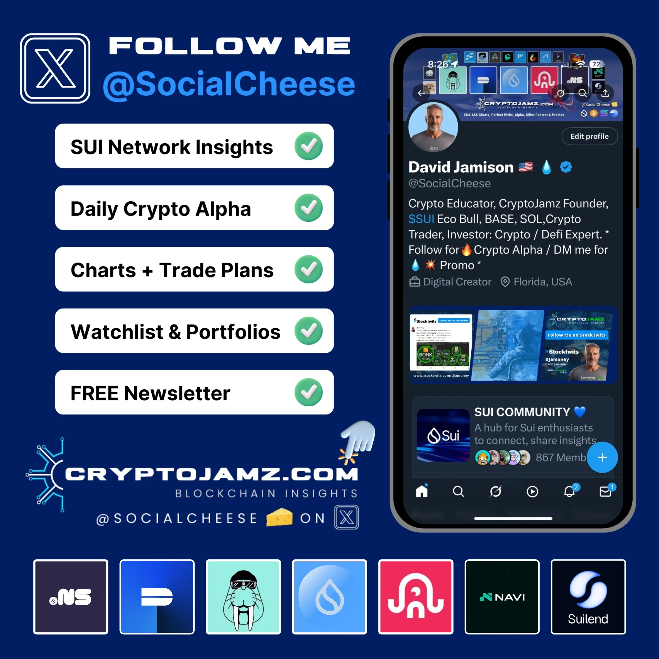 David_Jamison_@SocialCheese_+_CryptoJamz_com_Mobile_SUI_Core_Logos_SQ David Jamison, CryptoJamz, SocialCheese