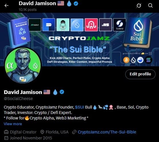 CRYPTOJAMZ.COM - SOCIALCHEESE ON X - The Sui Bible https://X.com/SocialCheese